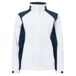 Abacus Links Stretch Dame Golf Regnjakke Hvid/Navy