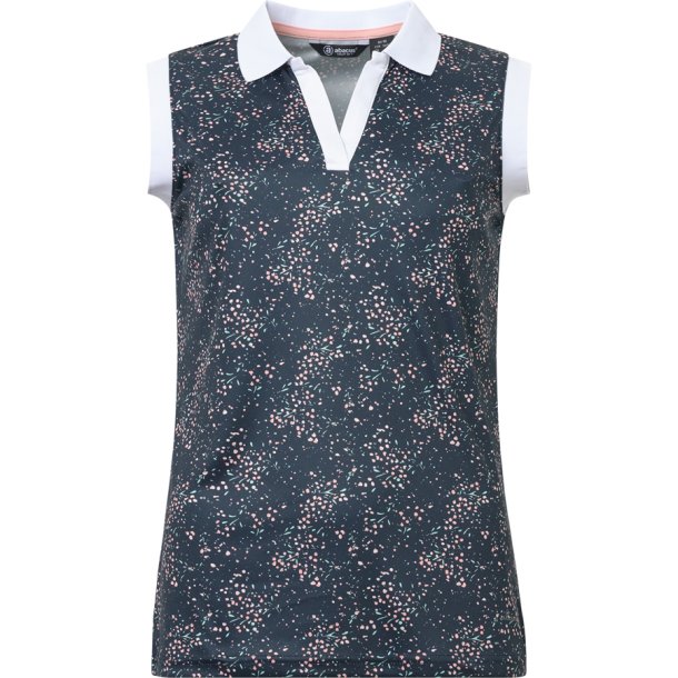 Abacus Juliet Sleeveless Navy Floral Dame Golf-polo