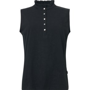 Abacus Mauna Sleeveless Sort Dame Golf-polo