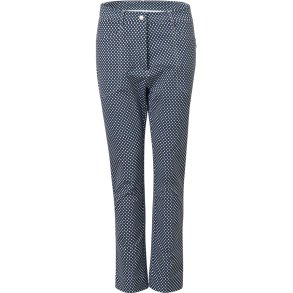 Abacus Merion ⅞ Navy Check Dame Golfbukser