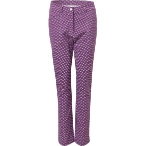 Abacus Merion ⅞ Violet Check Dame Golfbukser