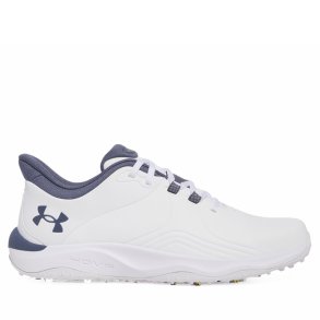 Under Armour Drive Pro Spikeless Wide Herre Golfsko Hvid/Metallic Gold