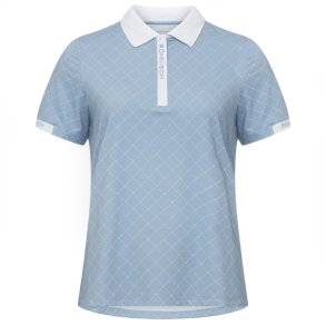 R�hnisch Abby Micro R Check Dame polo Dove Blue