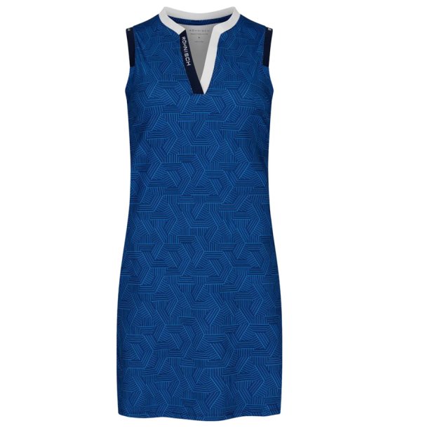 Rhnisch Abby Hexagon Blue rmels Dame Golf-kjole