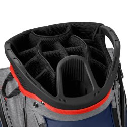 Wilson Dry Alpine Golfbag Gr/Navy/Rd