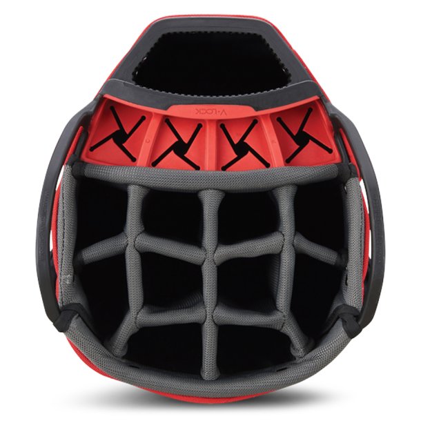 Big Max Dri Lite V-4 Golfbag Sort/Hvid/Rd