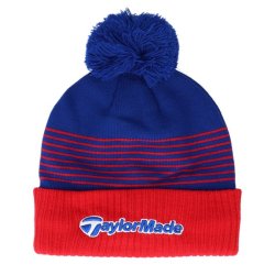 TaylorMade Bobble Beanie Red/Royal 
