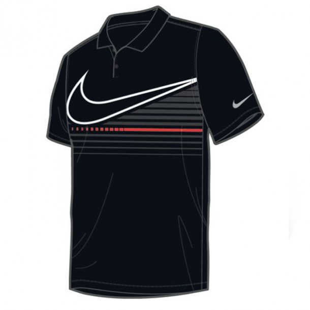 Nike Boys' Victory Graphic Golf Polo Black/Flt Silver