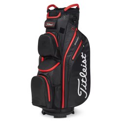 Titleist Cart 14 StaDry Golfbag Black/Black/Red