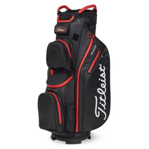 Titleist Cart 14 StaDry Golfbag Black/Black/Red