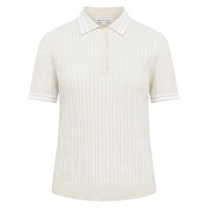 R�hnisch Classic Cable Dame Polo Oatmeal