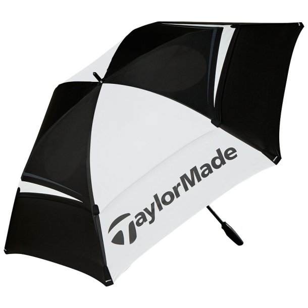 TaylorMade 68" Double Canopy Paraply Sort/Hvid