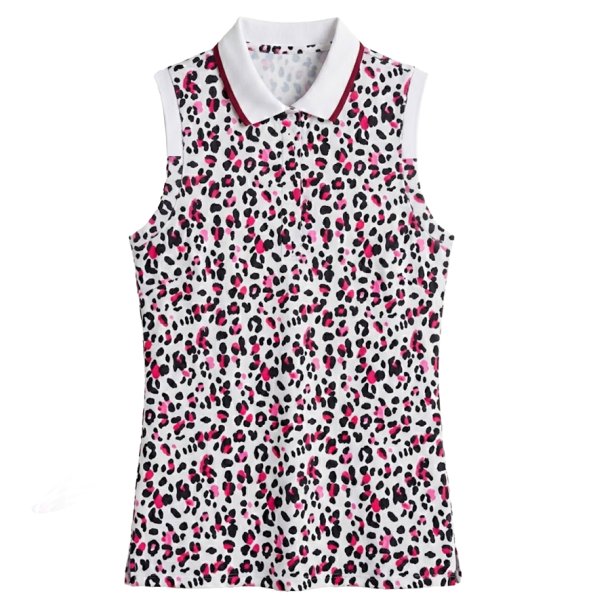 R�hnisch Deni �rmel�s Dame Polo Leo Pink/Beet