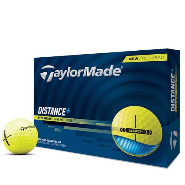 TaylorMade Distance+ Gule Golfbolde