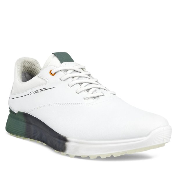 Ecco S-THREE Herre Golfsko Hvid/Gr/Brushed Green