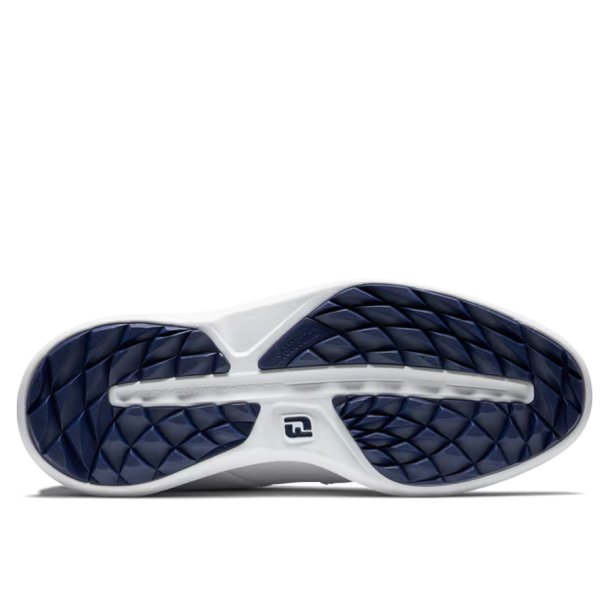 FootJoy FJ Traditions Spikeless Blucher Herre Golfsko White / White / Navy