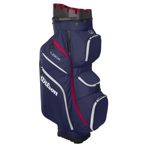 Wilson I-LOCK Golfbag Navy/Hvid/Rd