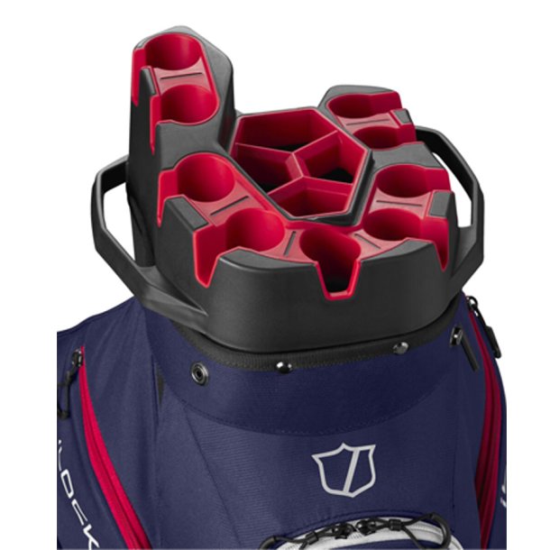 Wilson I-LOCK Golfbag Navy/Hvid/Rd