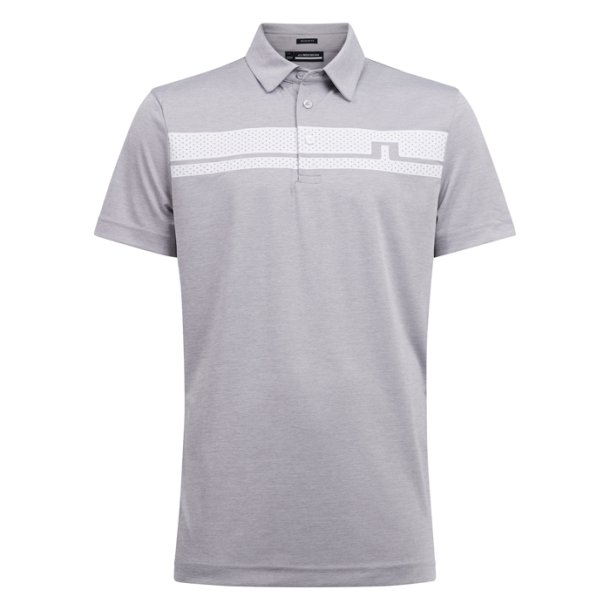 J Lindeberg Clark Regular Fit Herre Golf-polo Gr/Hvid