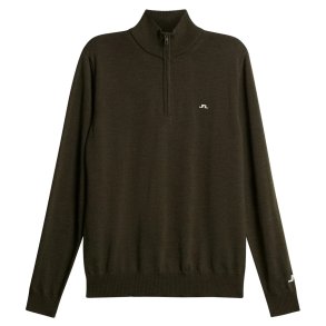 J Lindeberg Kian Zipped Herre Sweater Forest Green