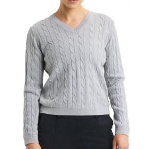 R�hnisch Uld-Mix Damestrik Grey Melange