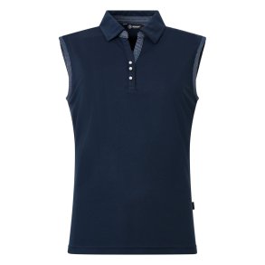 Abacus Bovey Drycool Dame �rmel�s Polo Navy