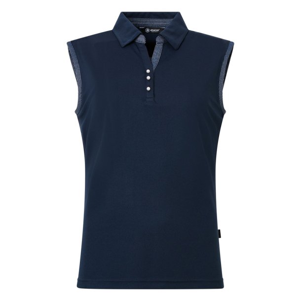 Abacus Bovey Drycool Dame �rmel�s Polo Navy