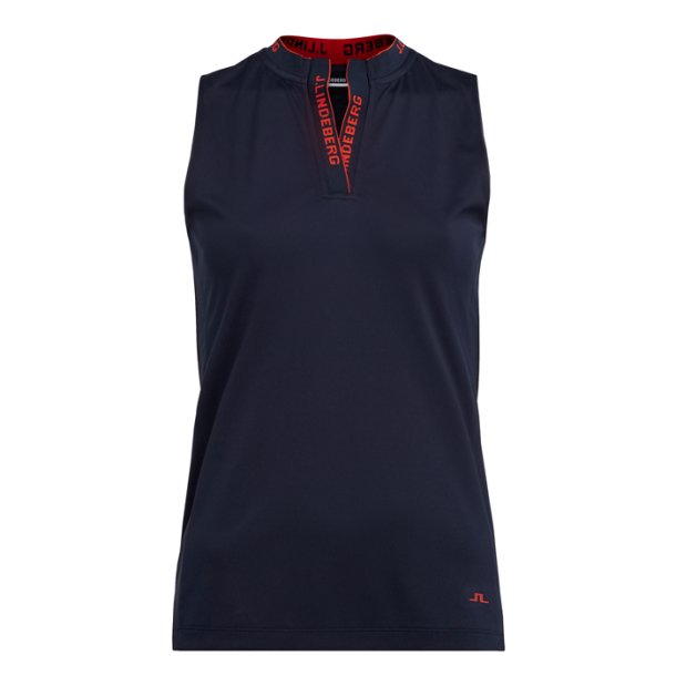 J Lindeberg Leya Sleeveless Dame Golf-polo Navy