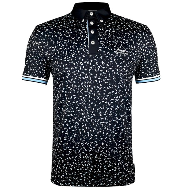 What Bunkers Mickey Golf Polo Navy/White/Light blue