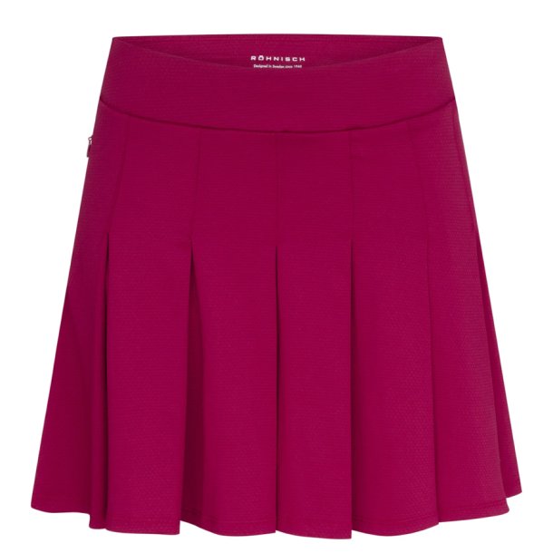 R�hnisch Nicky Pleated Lang Nederdel Beet Red