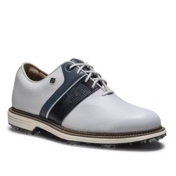 FootJoy Premiere Series Herre Golfsko Packard White / Midnight Navy Lizard Texture / Steel Blue
