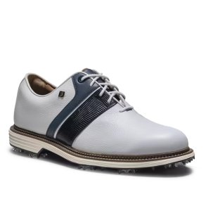 FootJoy Premiere Series Herre Golfsko Packard White / Midnight Navy Lizard Texture / Steel Blue