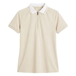 R�hnisch Rib Dame Polo Oatmeal
