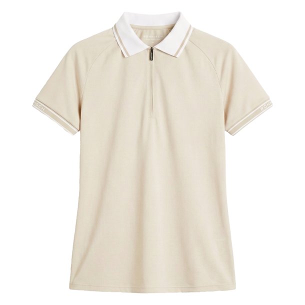 R�hnisch Rib Dame Polo Oatmeal