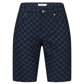 R�hnisch Chie Comfort Bermuda Dame Shorts Micro Check Navy