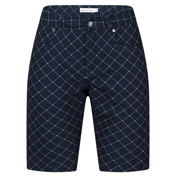 R�hnisch Chie Comfort Bermuda Dame Shorts Micro Check Navy