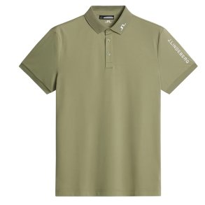 J Lindeberg Tour Tech Herre Polo Oil Green