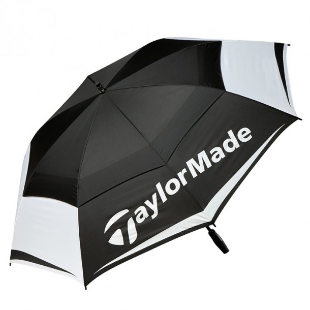 TaylorMade Tour 64" Double Canopy Paraply Sort/Hvid