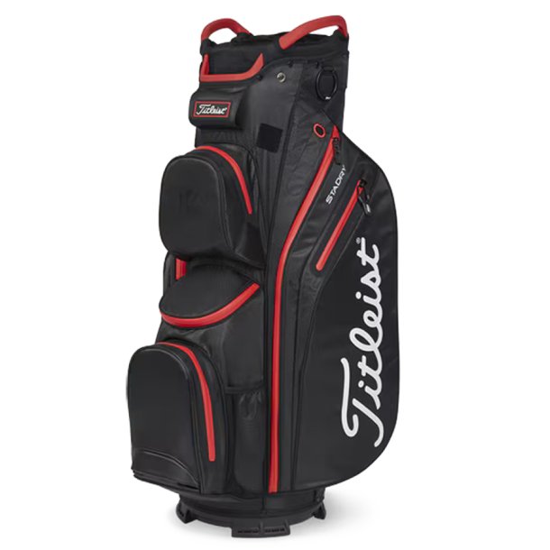 Titleist Cart 14 StaDry Golfbag Sort/Rd