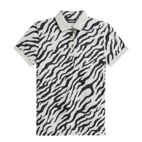 J Lindeberg Tour Tech Print Dame Polo Tour Tiger Moonbeam M