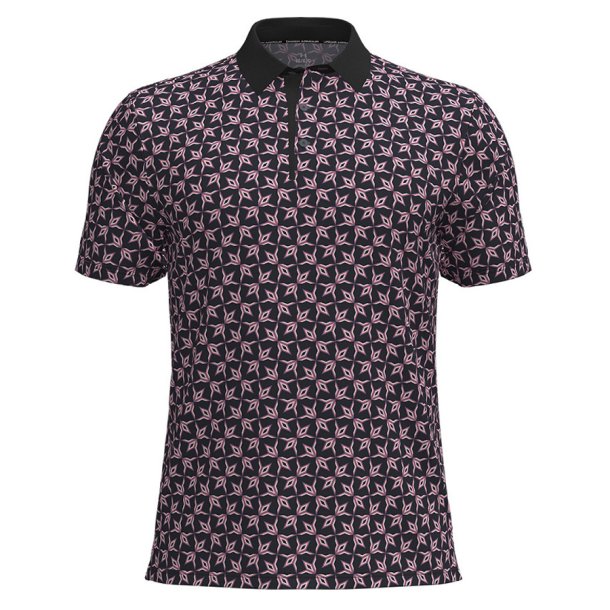 Under Armour UA ArmourDry Pr. Herre Polo Desert Geo-Black / Posh Pink / White