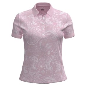 Under Armour UA ArmourDry Printed Dame Polo Prime Pink / White