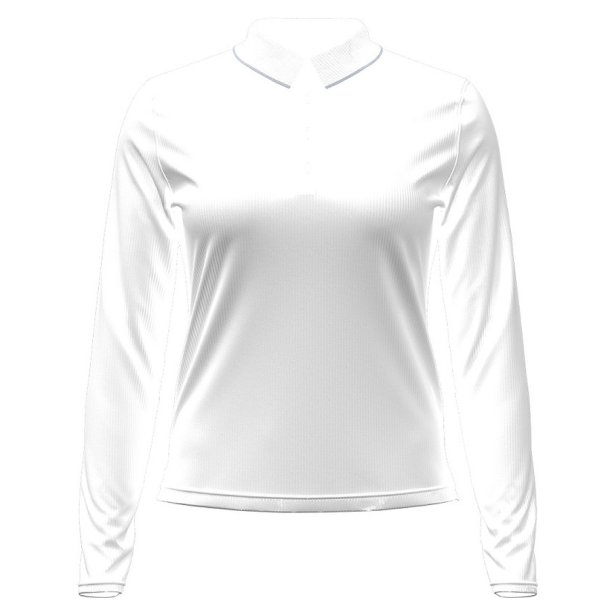 Under Armour UA Drive Chill LS Polo-White / Halo Gray
