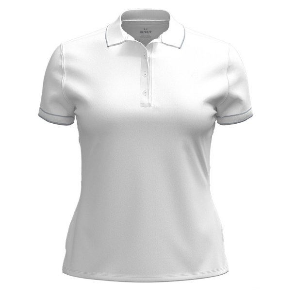 Under Armour UA Drive Chill SS Polo-White / Halo Gray