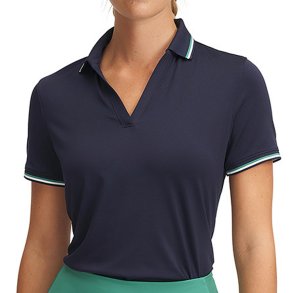 Under Armour Drive Rib Dame Polo Midnight Navy/Team Kelly Green/Downpour Grey