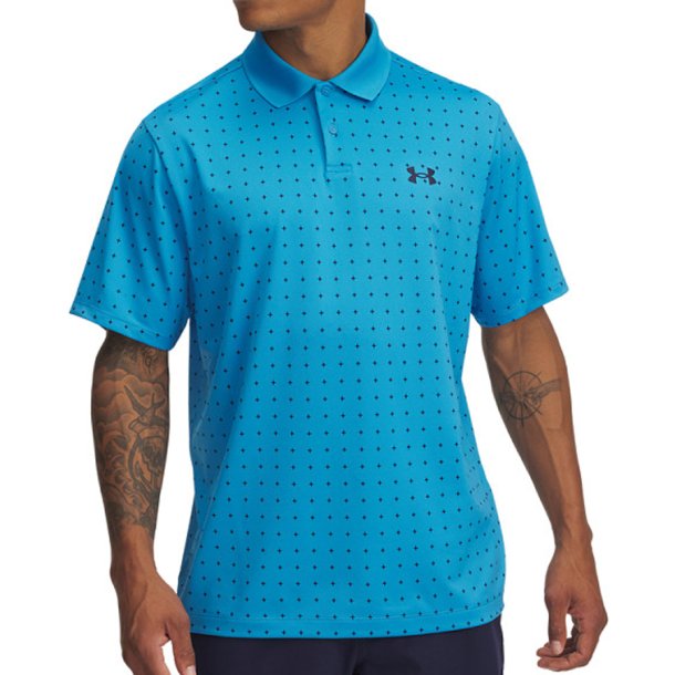 Under Armour UA Matchplay Printed Polo Ether Blue / Midnight Navy
