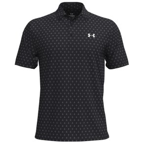 Under Armour UA Playoff 3.0 Pr. Herre Polo Micro Flower Dot-Black / White