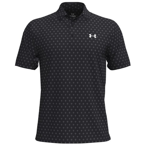 Under Armour UA Playoff 3.0 Pr. Herre Polo Micro Flower Dot-Black / White