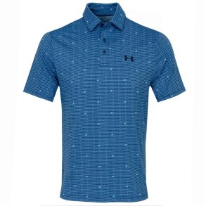 Under Armour Playoff 3.0 Printed Herre Polo Ether Blue/Stream