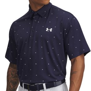 Under Armour Herre Playoff 3.0 Printed Polo-Midnight Navy / White